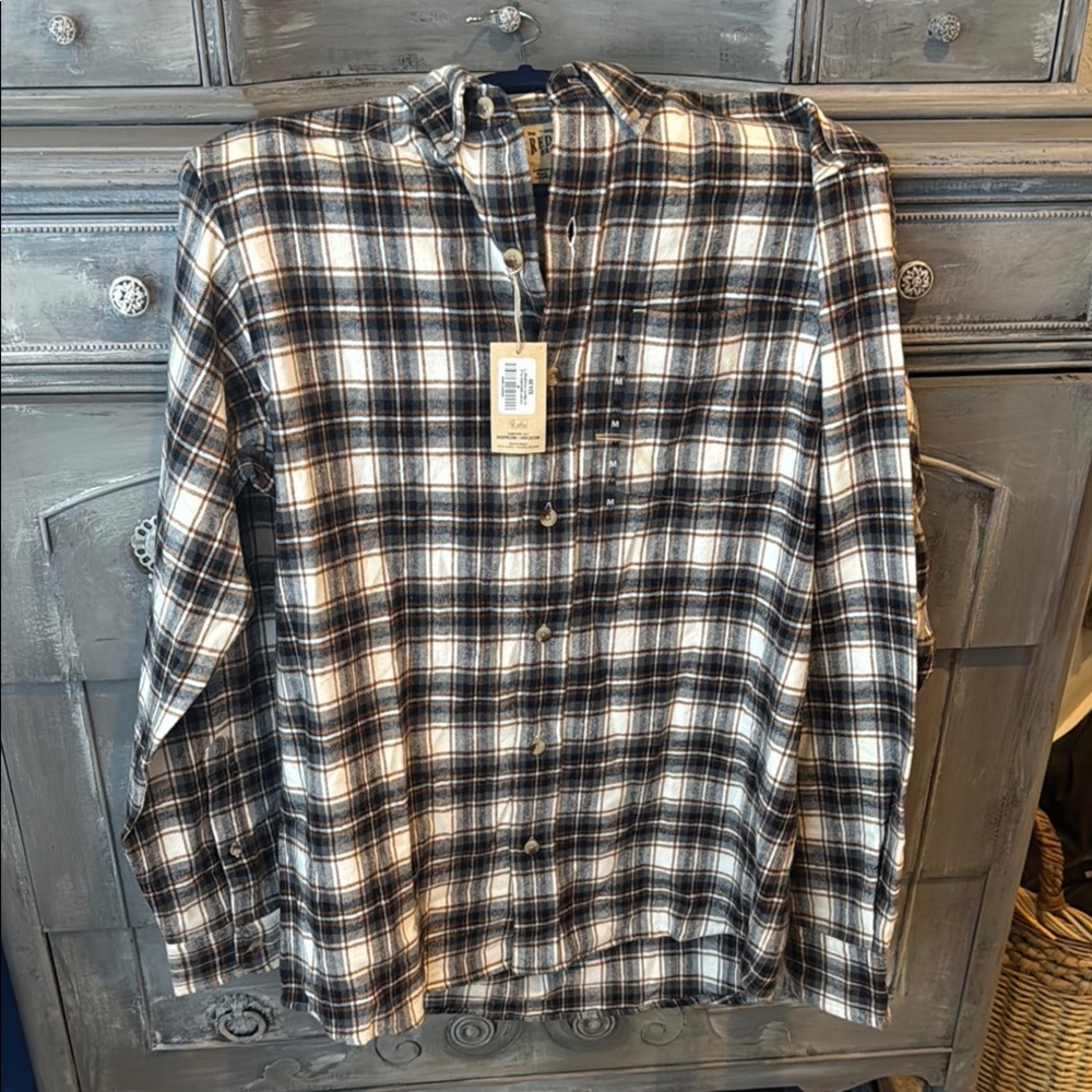 RedHead Black and White Plaid Flannel Shirt